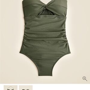Olive Green One Piece Swimsuit